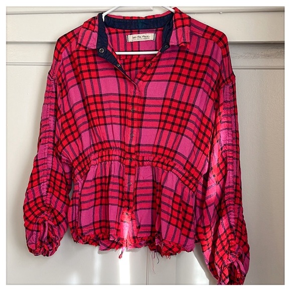 💕We the free button down flannel shirt-size S💕 - Picture 7 of 16